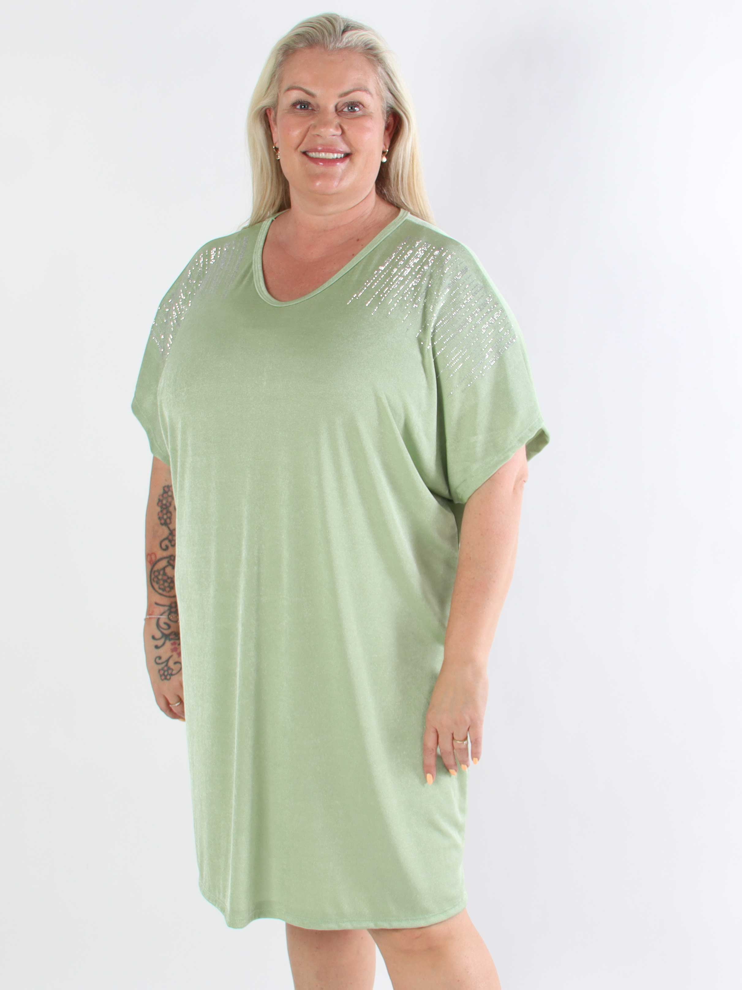 Phoebe - Viskose plus size tunikakjole similisten